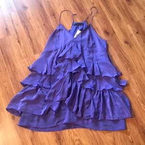 Patterson J Kincaid purple ruffle dress